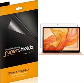 img 2 attached to 🖥️ Supershieldz Apple MacBook Air 13 Inch Screen Protector (2018-2021 / M1) A1932 A2179 A2337 Touch ID - High Definition Clear Shield (PET) - Pack of 3