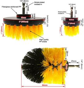 img 1 attached to 🧹 Efficient Cleaning Made Easy: DLORY 31-Piece Drill Brush Attachment Set for Household, with Versatile Brushes, Pads & Sponge - Yellow (31)