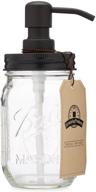 🧴 jarmazing black mason jar soap dispenser - rust proof stainless steel - 16 oz ball mason jar included! logo