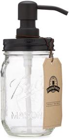 img 3 attached to 🧴 Jarmazing Black Mason Jar Soap Dispenser - Rust Proof Stainless Steel - 16 Oz Ball Mason Jar Included!