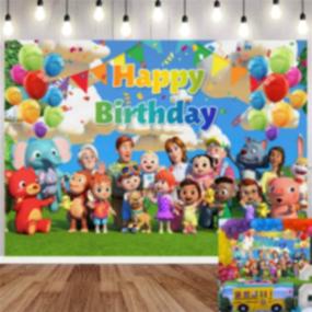 img 4 attached to 🎉 Family Happy Birthday Party Backdrop - Cartoon Design | Party Supplies Banner Photography Background | Boys Girls Birthday Party Baby Shower Decorations (7x5ft)