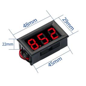 img 2 attached to 🔴 5-Pack Red Mini Digital Voltmeter DC 3V-30V 0.56 Inch Two-Wire LED Panel Digital Voltage Meter by DaFuRui