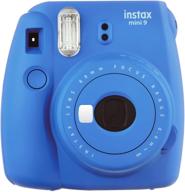 fujifilm instax mini 9 instant camera - captivating cobalt blue delight! logo