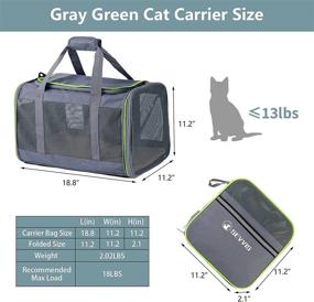 img 3 attached to 🐱 SEVVIS Cat Carriers: Soft Sided Bag for Large Cats 20 lbs+, Top Loading, Ideal for 2 Cats