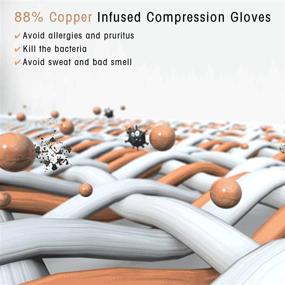 img 3 attached to 🧤 Ultimate Relief: 2 Pairs Copper Compression Gloves for Women Men - Full Finger Arthritis Relief, Carpal Tunnel Support & Joint Swelling Reduction