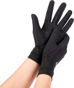 img 4 attached to 🧤 Ultimate Relief: 2 Pairs Copper Compression Gloves for Women Men - Full Finger Arthritis Relief, Carpal Tunnel Support & Joint Swelling Reduction