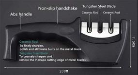 img 2 attached to ERTDDE Kitchen Knife Sharpener: 3 Stage Tool 🔪 for Sharpening Chef's Knives & Repair Help - Silver