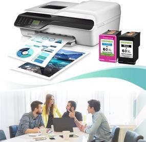 img 1 attached to 🖨️ GREENBOX Remanufactured Ink Cartridge 60XL Replacement for HP 60XL CC641WN CC644WN - Compatible with Hp Photosmart C4680 D110 Deskjet D2680 D1660 D2530 F2430 F4210 Printer (1 Black 1 Tri-Color)