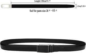 img 1 attached to 👔 Premium Genuine Leather Men's Belt with Ratchet Automatic Buckle - Ultimate Comfort and Style