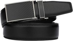 img 3 attached to 👔 Premium Genuine Leather Men's Belt with Ratchet Automatic Buckle - Ultimate Comfort and Style