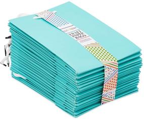 img 2 attached to 🎁 Pack of 20 Small Teal Party Favor Gift Bags with Handles and Tissue Paper (5.5 x 7.9 Inches)