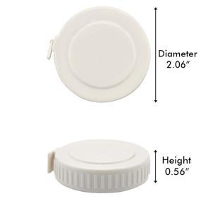 img 2 attached to 📏 Edtape Body Measuring Tape, Soft Tape Measure for Sewing, Fabrics, Tailoring, Crafts - 60 Inch/1.5M Retractable Dual Sided Measurement Tape, White