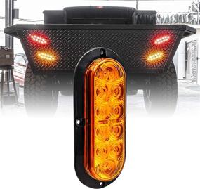 img 4 attached to 🚦 High Performance 6 inch Amber Oval LED Trailer Tail Light: DOT FMVSS 108 Compliant | SAE I6P Certified | Surface-Mount | IP67 Waterproof | Ideal for Park, Turn Signal, Marine Trailer Lights on Boat Trailer RV Trucks