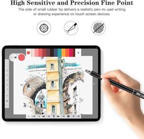 img 1 attached to 🖊️ METRO Universal Stylus Pens - Enhanced Sensitivity Capacitive Styluses with 2-in-1 Fiber Tips for iPad, iPhone, Tablets & Cell Phones - Includes 8 Bonus Replaceable Tips
