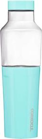 img 3 attached to 💦 Gloss Turquoise Corkcicle 20oz Hybrid Canteen: Insulated Glass Water Bottle with Stainless Steel Twist