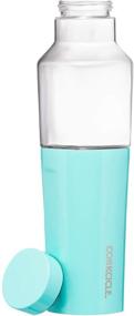 img 4 attached to 💦 Gloss Turquoise Corkcicle 20oz Hybrid Canteen: Insulated Glass Water Bottle with Stainless Steel Twist