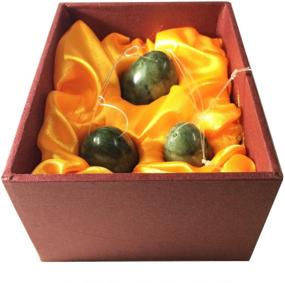 img 1 attached to 🥚 Natural Stone Jade Eggs Set of 3: Boost Bladder Control and Strengthen Pelvic Floor Muscles - Affordable & Pre-drilled with Instruction Guide