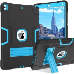 img 4 attached to 💙 BENTOBEN iPad Air 3 10.5" 2019 Case, iPad Pro 10.5" 2017 Case, Heavy Duty Rugged Shockproof Kickstand Protective Tablet Case Cover for iPad Air 3rd Gen / iPad Pro 10.5 Inch, Blue/Black