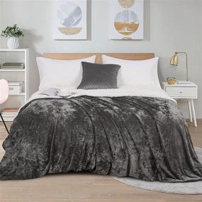 img 2 attached to PHF Blanket Luxurious Suitable Charcoal