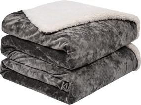 img 4 attached to PHF Blanket Luxurious Suitable Charcoal