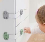 img 1 attached to 👶 SKYLA HOMES Baby Locks (8-Pack) - Child Safety Cabinet Proofing with 3M Adhesive, Easy Installation, No Screws or Magnets - Ideal for Furniture, Kitchen, Ovens, and Toilet Seats review by Kim Sanchez