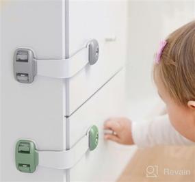 img 5 attached to 👶 SKYLA HOMES Baby Locks (8-Pack) - Child Safety Cabinet Proofing with 3M Adhesive, Easy Installation, No Screws or Magnets - Ideal for Furniture, Kitchen, Ovens, and Toilet Seats