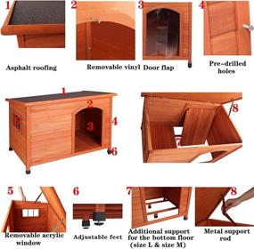 img 2 attached to 🏠 Rockever Wood Dog Houses Outdoor: Insulated, Weatherproof & Cute Wooden Homes with Door for Dogs