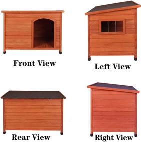 img 1 attached to 🏠 Rockever Wood Dog Houses Outdoor: Insulated, Weatherproof & Cute Wooden Homes with Door for Dogs