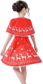 img 1 attached to 🎄 Christmas Holiday Girls' Clothing: Girls' Dress Cloak for Festive Fashion!