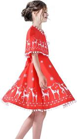 img 2 attached to 🎄 Christmas Holiday Girls' Clothing: Girls' Dress Cloak for Festive Fashion!