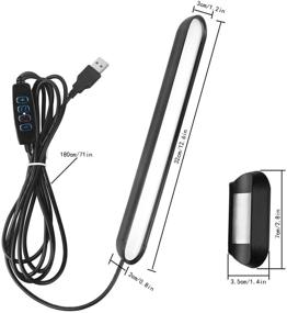 img 3 attached to 🔦 USB Reading LED Task Lamp - Bar Light with 3 Adjustable Color Temperatures and 10 Dimming Brightness Levels, No Screen Glare, Space Saving and Portable for Travel - Enhancing Eye Health Care
