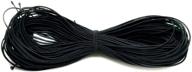 🔗 amaney 1mm black elastic cord for jewelry making - stretch string fabric crafting cords, beading threads, 20m length logo