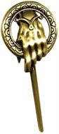 game of thrones hand of the king brooch pin - antique gold/silver tone with gift box logo