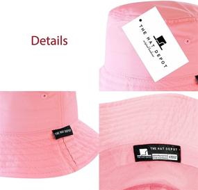 img 1 attached to 🧢 The Hat Depot Kids Packable Bucket Travel Hat Cap - Washed Cotton & Lightweight Nylon