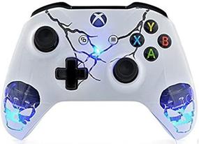 img 2 attached to 💀 Unique Design Skulls White Xbox One S Controller with 3.5 Jack for Enhanced Gameplay