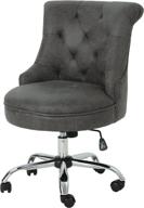 modern slate + chrome desk chair by christopher knight home logo