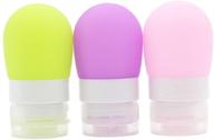 mziart portable silicone bottles containers: travel-friendly must-haves for convenience and hygiene logo