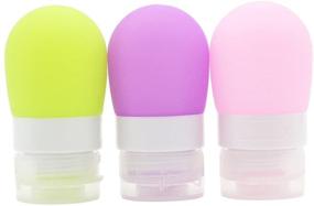 img 4 attached to Mziart Portable Silicone Bottles Containers: Travel-Friendly Must-Haves for Convenience and Hygiene