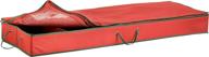 🎁 honey-can-do sft-01598 wrapping paper and bow storage organizer, large, holiday red logo