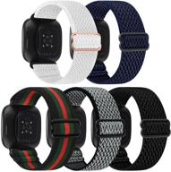 grtrees 5-packs elastic bands compatible with fitbit versa 3 / fitbit sense cell phones & accessories logo