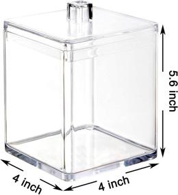 img 2 attached to 🔳 Youngever Clear Plastic Apothecary Jar – Square Shape (30 Ounce): Organization and Elegance Combined