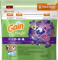 🌙 gain flings moonlight breeze scent - 14 count laundry detergent pacs, packaging may vary logo