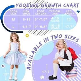 img 1 attached to Boys & Girls Cotton Knee High School Uniform Socks Kids Child Soccer Tube Socks Cute Cable Knit Sport Stocking - Pack of 3 Pairs