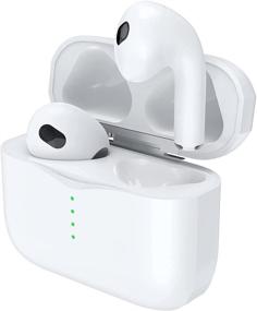 img 4 attached to 🎧 Ultimate Wireless Earbuds Bluetooth Headset: 30 Hours Loop Playback Time, Waterproof, Noise Reduction, iOS/Android Compatible with Charging Box