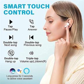 img 1 attached to 🎧 Ultimate Wireless Earbuds Bluetooth Headset: 30 Hours Loop Playback Time, Waterproof, Noise Reduction, iOS/Android Compatible with Charging Box