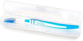 img 4 attached to 🦷 Holdio Portable Travel Toothbrush Case - Transparent Hard Plastic Dust-Proof Toothbrush Container & Toothpaste Box Holder