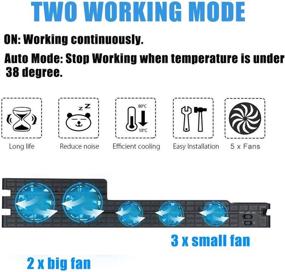 img 3 attached to 🎮 Linkstyle Cooling Fan for PS4 PRO: 5 Fan Turbo Temperature Control - Enhanced USB External Cooler for Ultimate Gaming Experience with Sony Playstation Pro Console
