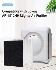 img 3 attached to 🌬️ Fil-fresh 2-Pack AP-1512HH Air Purifier Filter Compatible with Coway, includes 8 Carbon Filters - Part# 3304899