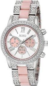 img 4 attached to ⌚ Stylish and Chic XOXO Women's Quartz Silver-Toned Watch (XO5919)