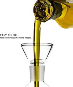 img 1 attached to 🍶 HAIZEEN 18 oz / 500 ml Olive Oil & Vinegar Dispenser with Non Drip Spout - Oil Pourer Bottles for Kitchen BBQ and Bathroom - Soap Dispenser